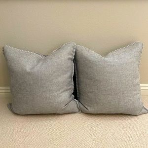 Gray throw pillows (2) with insert included